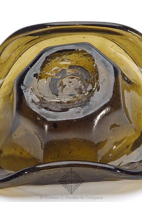 Utility Bottle Mold Glass Hat Whimsey, Similar in form and construction to GW plate 37