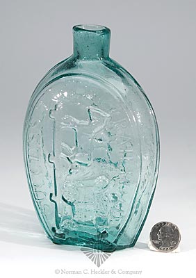 "Success To The Railroad" And Horse And Cart Historical Flask, GV-4