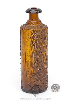 "Tippecanoe / H.H. Warner & Co" Figural Medicine Bottle, AAM pg. 550