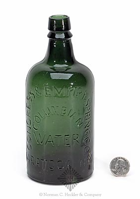 "Congress & Empire Spring Co. / Columbian / Water / Saratoga, N.Y." Mineral Water Bottle, T #S-15B