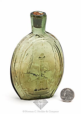 Monument And "Balto" - Sloop And "Fells / Point" Historical Flask, GVI-2
