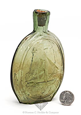 Monument And "Balto" - Sloop And "Fells / Point" Historical Flask, GVI-2