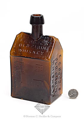 "E.G. Booz's / Old Cabin / Whiskey" Figural Bottle, GVII-4