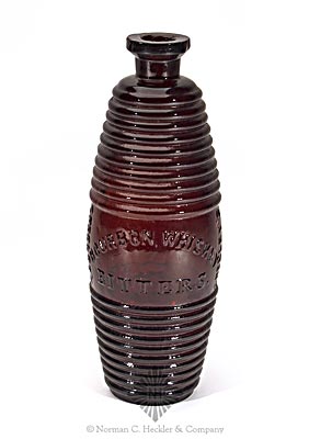 "Greeley's / Bourbon Whiskey / Bitters." Figural Bottle, R/H #G-102