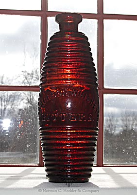 "Greeley's / Bourbon Whiskey / Bitters." Figural Bottle, R/H #G-102