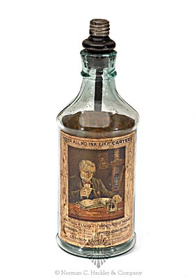 "Carter's" Master Ink Bottle And "After All, No Ink Like Carter's" Tin Advertising Sign, Similar to C #811