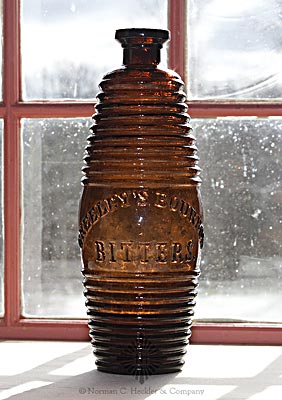 "Greeley's Bourbon / Bitters." Figural Bottle, R/H #G-101
