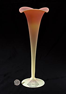 Burmese Lily Vase, Similar to "Mt. Washington Art Glass Plus Webb Burmese Identification & Value Guide" by Betty B. Sisk pg. 22, bottom right