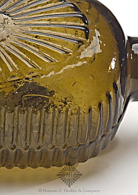 "Keene" - "P & W" Sunburst Flask, GVIII-9