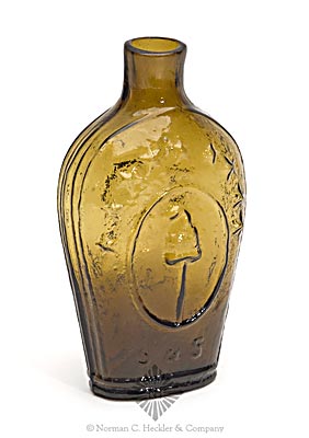 "Lafayette" And Bust - Liberty Cap Portrait Flask, GI-86