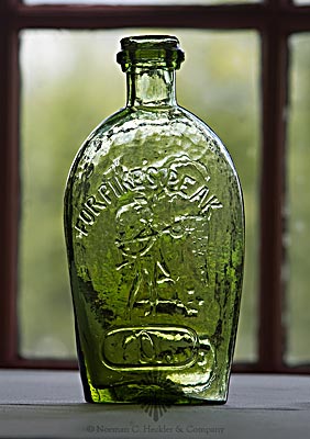 Prospector And "For Pike's Peak" - Eagle And "Ceredo" Historical Flask, GXI-36