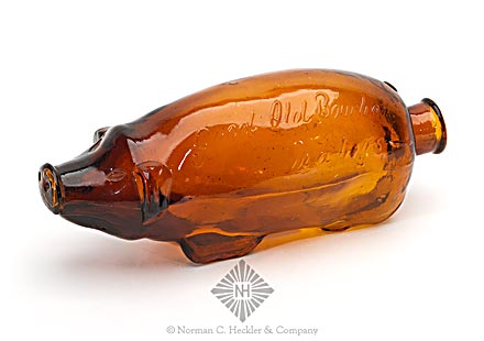 "Good Old Bourbon / In A Hogs-" Figural Whiskey Bottle
