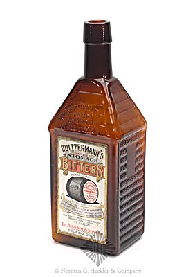"Holtzermans / Patent / Stomach / Bitters" Figural Bottle, R/H #H-154