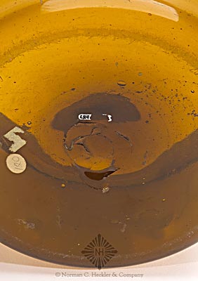 Freeblown Milk Bowl, Similar in form and construction to McK plate 46, #4