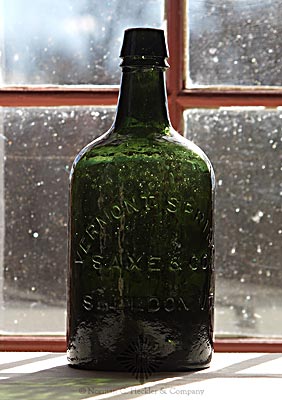 "Vermont Spring / Saxe & Co. / Sheldon, VT." Mineral Water Bottle, T #V-21A Type 1