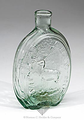 Eagle - "Coffin & Hay / Hammonton" And Stag Historical Flask, GII-50