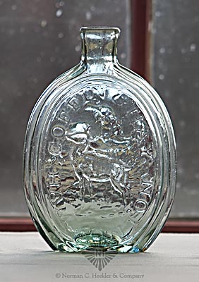 Eagle - "Coffin & Hay / Hammonton" And Stag Historical Flask, GII-50