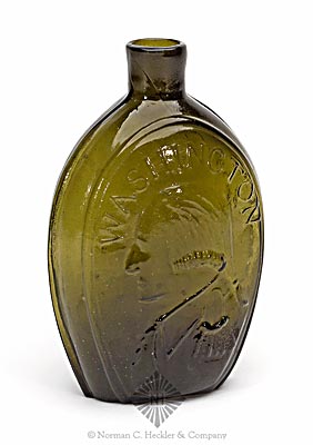 "Washington" And Bust - "Jackson" And Bust Portrait Flask, GI-32