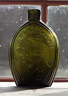 "Washington" And Bust - "Jackson" And Bust Portrait Flask, GI-32