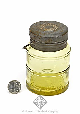 "Pat. Glass. Pail / Boston. Mass." Base Embossed Jar, L#20