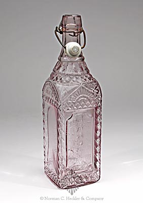 "The / Great / Universal / Compound / Stomach / Bitters / Patented / 1870" - "Professor / Geo. J. Byrne / New York" Figural Bitters Bottle, R/H #B-280