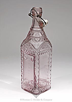 "The / Great / Universal / Compound / Stomach / Bitters / Patented / 1870" - "Professor / Geo. J. Byrne / New York" Figural Bitters Bottle, R/H #B-280