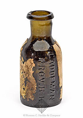 "T. Addeman / Prov. R.I." Blacking Bottle, Similar in from and construction to L/P plate 10, #5