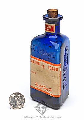 "The Owl Drug Co. / (Owl On Mortar And Pestle) / Poison" Figural Bottle, K #KT-1