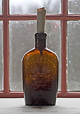 Sheaf Of Wheat - "Westford Glass Co" Pictorial Flask, GXIII-37