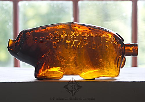 "Berkshire. Bitters" - "Amann & Co / Cincinnati. O" Figural Bitters Bottle, R/H #B-81.2