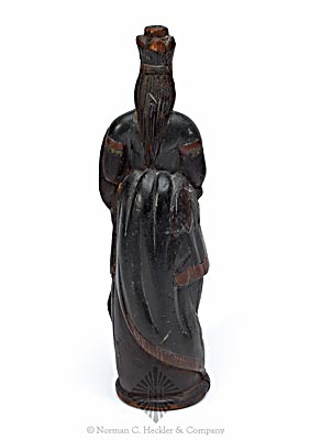 Carved Wooden Paint Decorated Figural Whiskey Bottle Prototype