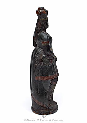 Carved Wooden Paint Decorated Figural Whiskey Bottle Prototype