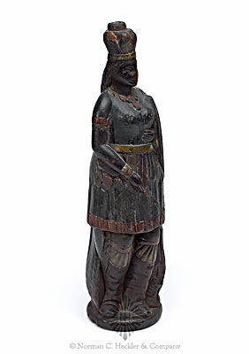 Carved Wooden Paint Decorated Figural Whiskey Bottle Prototype
