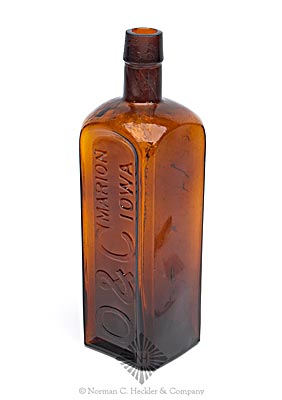 "Dr Von Hopf's / Curaco Bitters" - "O & C Marion / Iowa" Bitters Bottle, R/H #V-29
