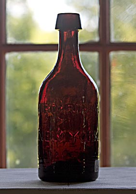 "J. Boardman / New York." - "Mineral Waters / B / This Bottle / Is Never Sold" Mineral Water Bottle