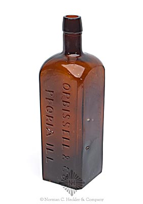 "Great / Western. Tonic. Bitters / Patented. Jany. 21. 1868" - "O.P. Bissell & Co / Peoria Ill" Bitters Bottle, R/H #G-100
