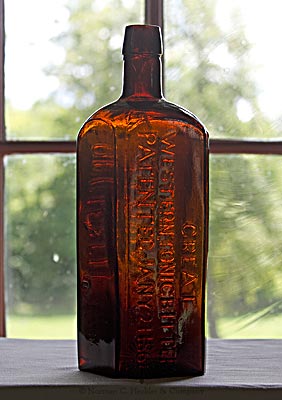 "Great / Western. Tonic. Bitters / Patented. Jany. 21. 1868" - "O.P. Bissell & Co / Peoria Ill" Bitters Bottle, R/H #G-100