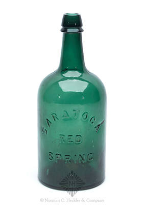 "Saratoga / Red / Spring" Mineral Water Bottle, T #S-47