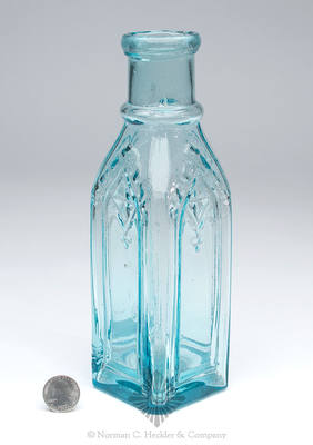 Cathedral Pickle Bottle, Similar in form to Z pg. 456, top right