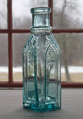 Cathedral Pickle Bottle, Similar in form to Z pg. 456, top right