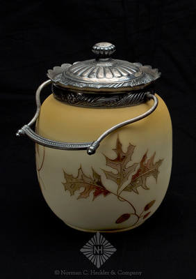 Crown Milano Cracker Jar, "Mt. Washington Art Glass" by Betty B. Sisk, pg. 123, bottom right