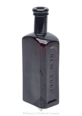 "Mrs S. A. Allen's / Worlds Hair / Restorer / New York." Medicine Bottle, AAM pg. 22
