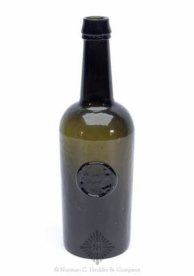 "W Leman / Chard. / 1771." Sealed Wine Bottle, ASB pg. 746