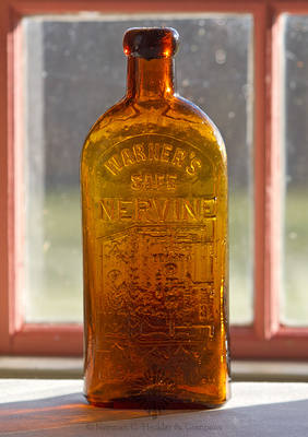 "Warner's / Safe / Nervine / (Safe) / Rochester N.Y." Medicine Bottle, AAM pg. 549