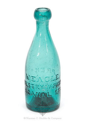 "W. Eagle / Vestry Varick, / & Canal St,s" - "Prem,m / Soda Water / Union Glass Works / Phila" Soda Water Bottle