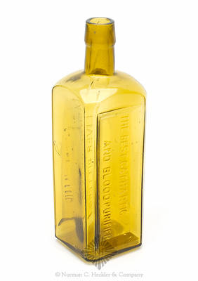 "Lash's Kidney And / Liver Bitters" - "The Best Cathartic / And Blood Purifier" Bitters Bottle, R/H #L-38