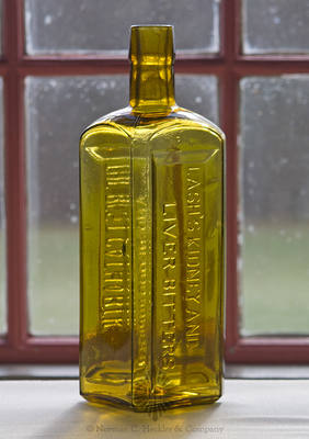 "Lash's Kidney And / Liver Bitters" - "The Best Cathartic / And Blood Purifier" Bitters Bottle, R/H #L-38