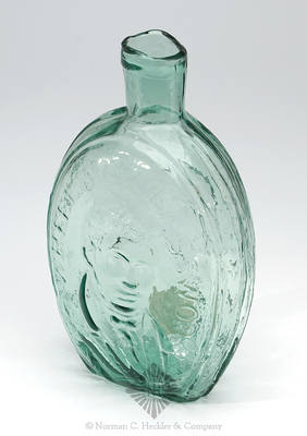 "Benjamin Franklin" And Bust - "Wheeling Glass Works" And Dyott Bust Portrait Flask, GI-98