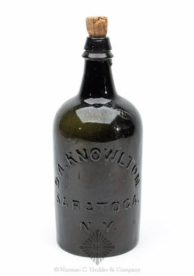 "D.A. Knowlton / Saratoga / N.Y." Mineral Water Bottle, T #E-5A