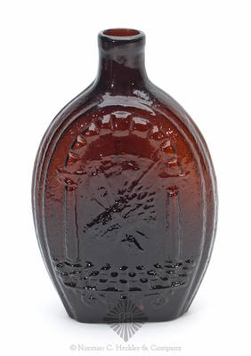 Masonic Arch And Emblems - Eagle And "Zanesville / Ohio / J. Shepard & Co." Historical Flask, GIV-32